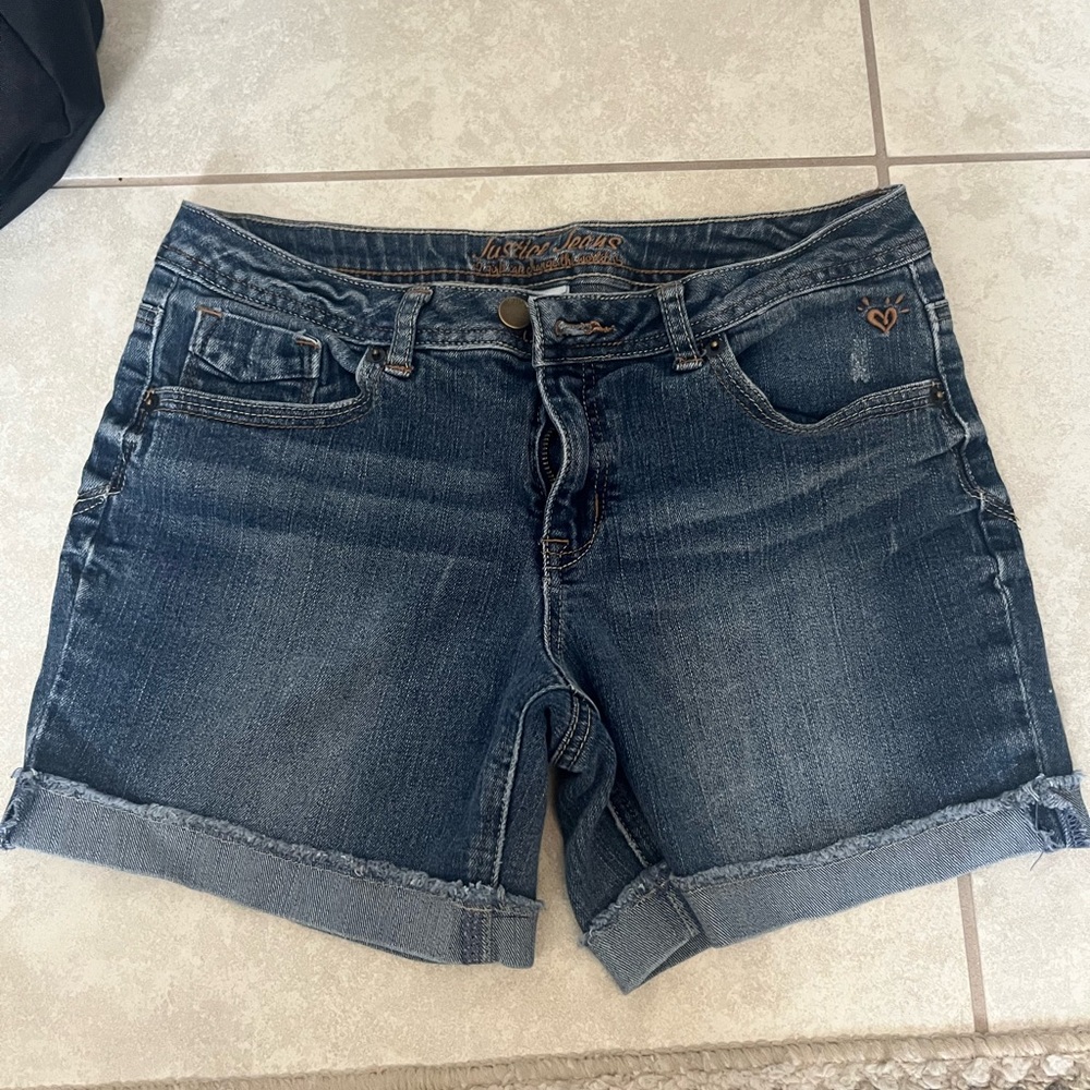 Justice Women's Blue Denim Shorts